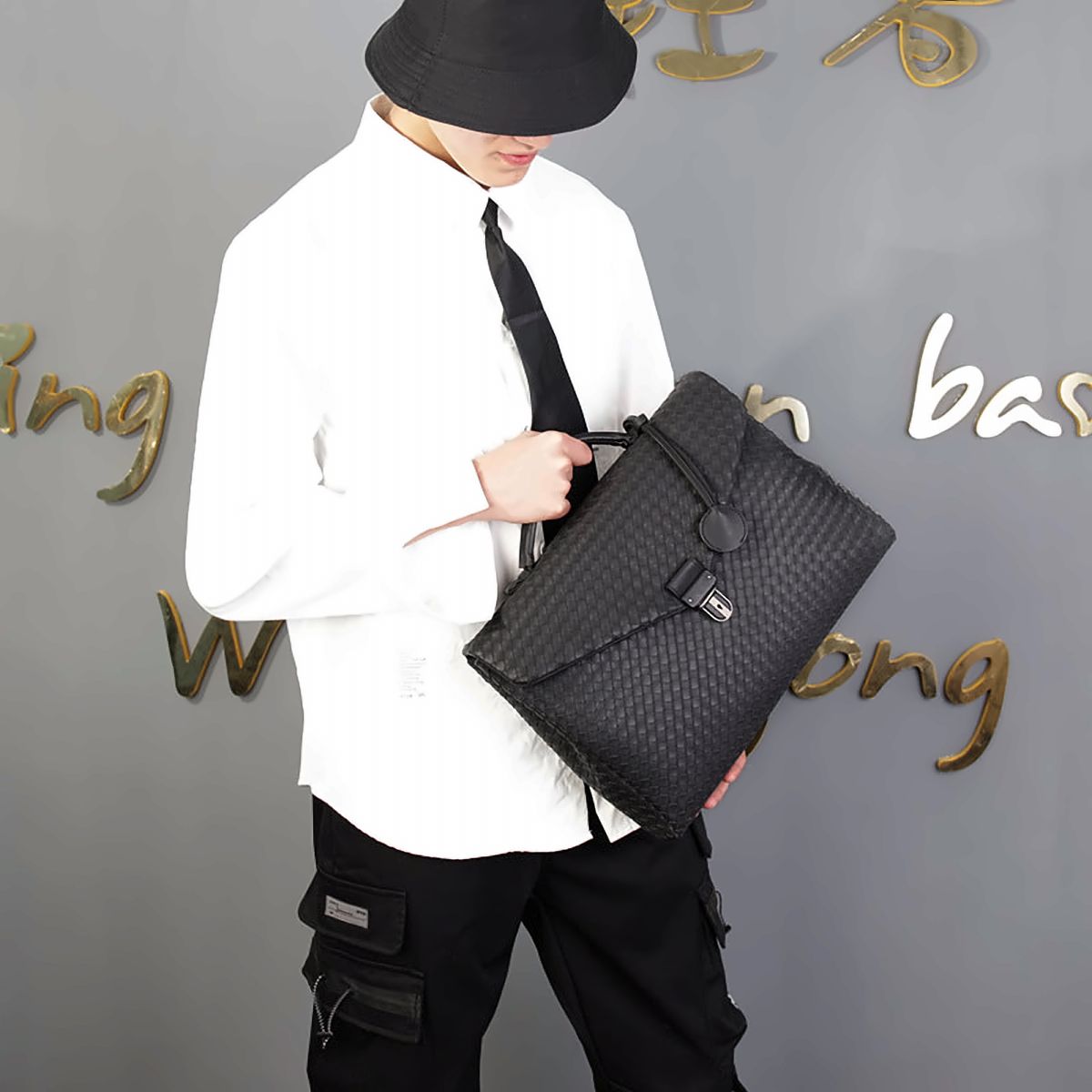 Wexford Men's Woven Flap Bag – view 4