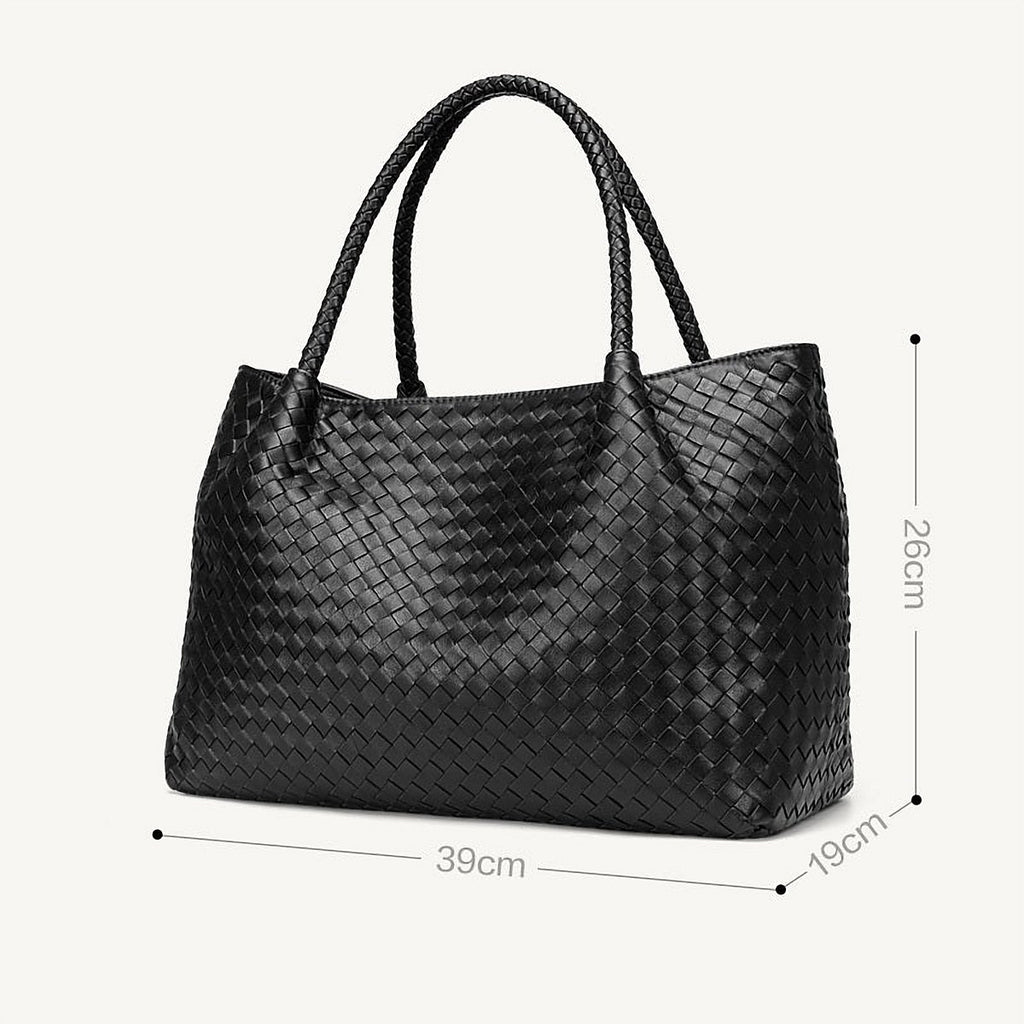 Selma Woven Leather Top Handle Bag – view 7