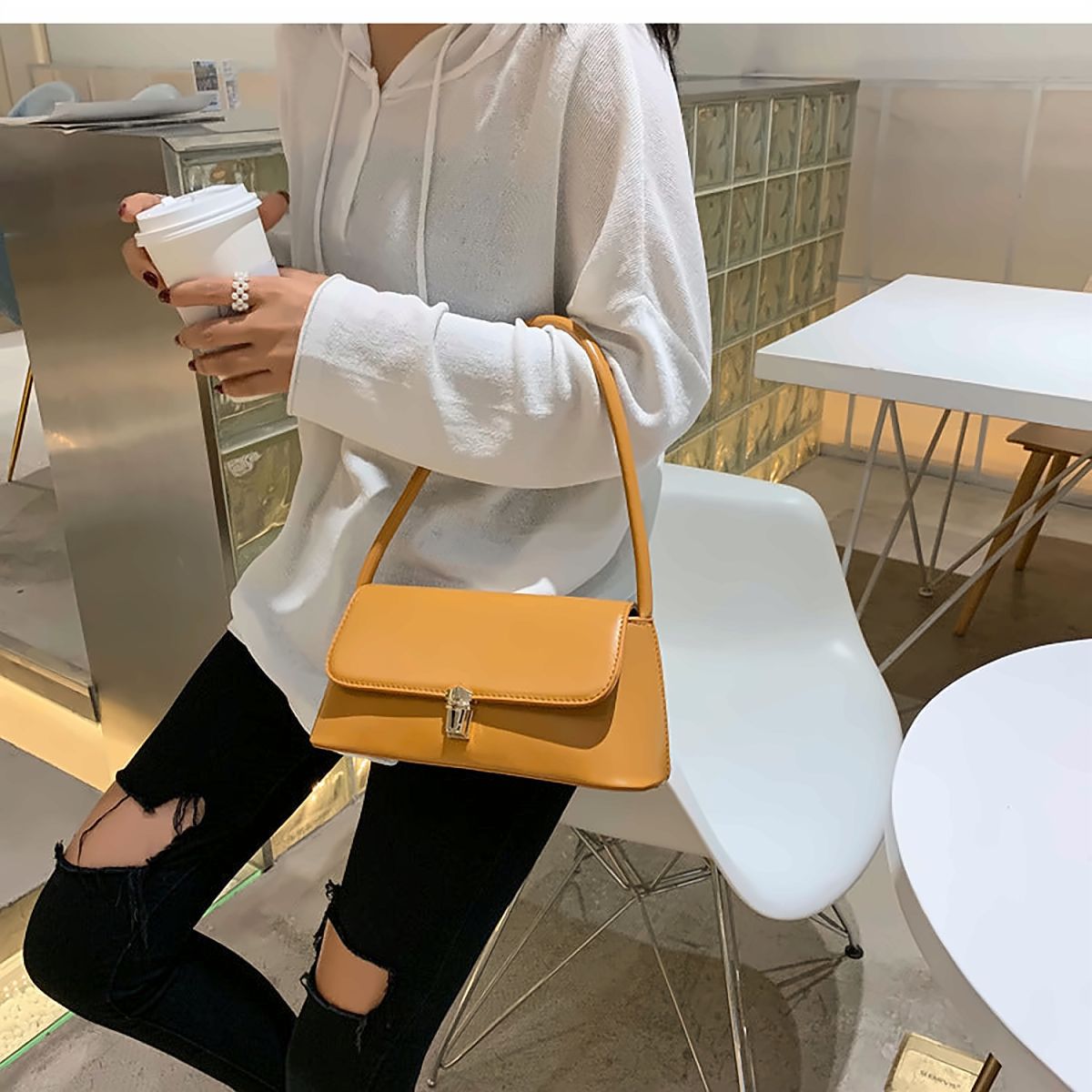 Lucia Structured Shoulder Bag – view 4