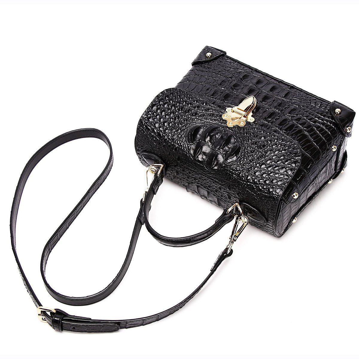 Onyx Croc-Effect Crossbody Bag – view 2