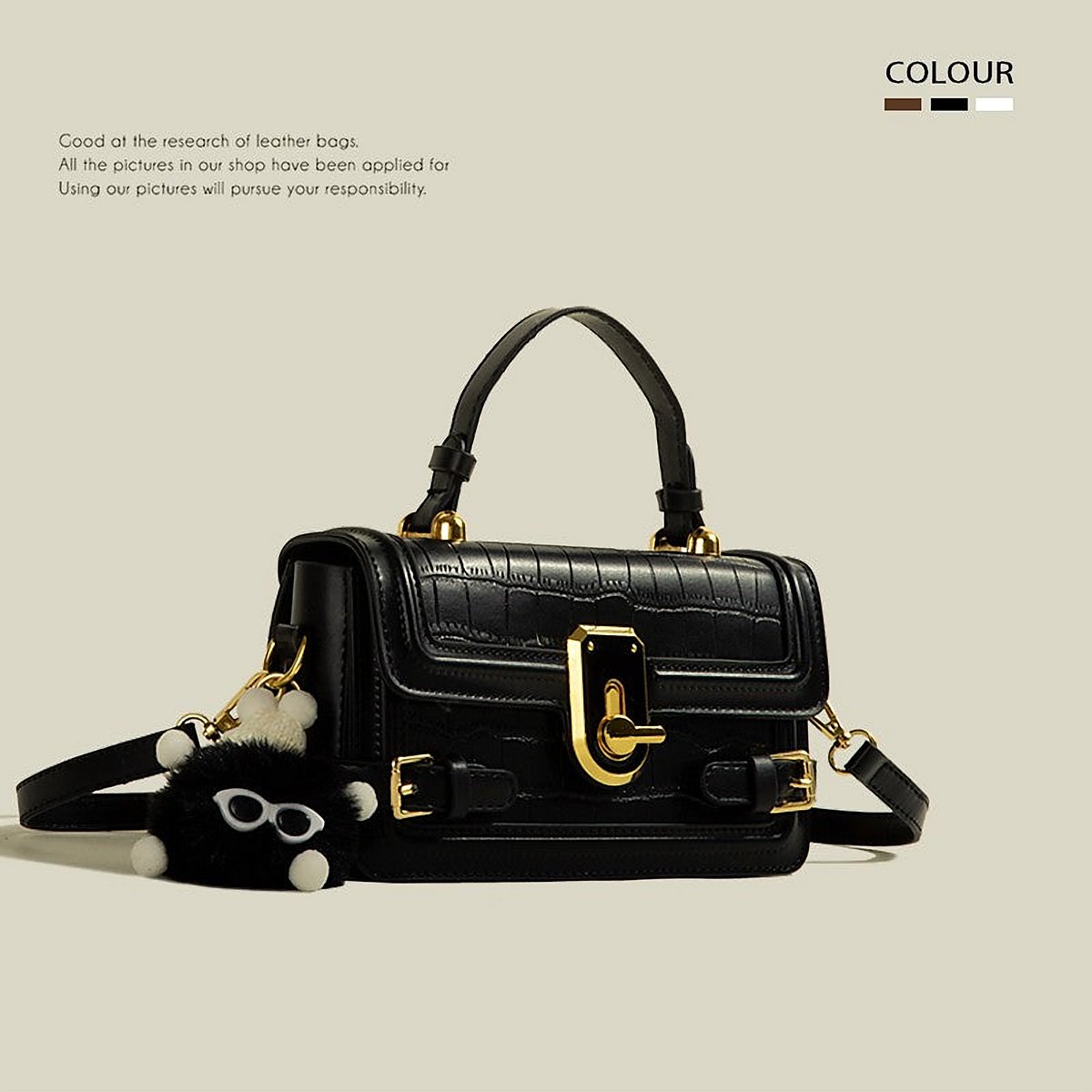 Ronda Textured Vegan Leather Crossbody Bag – view 4