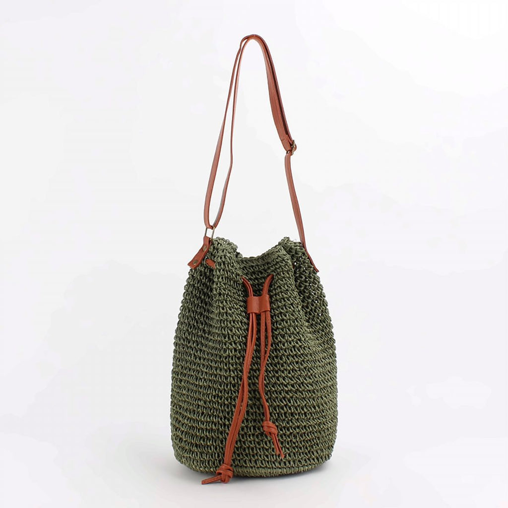 Capri Paper Straw Bucket Bag – view 4