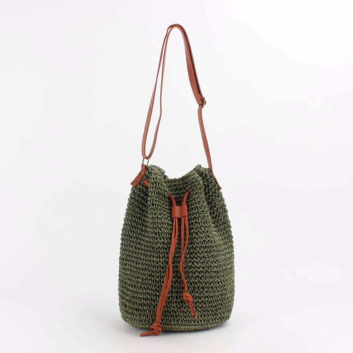Capri Paper Straw Bucket Bag – view 4