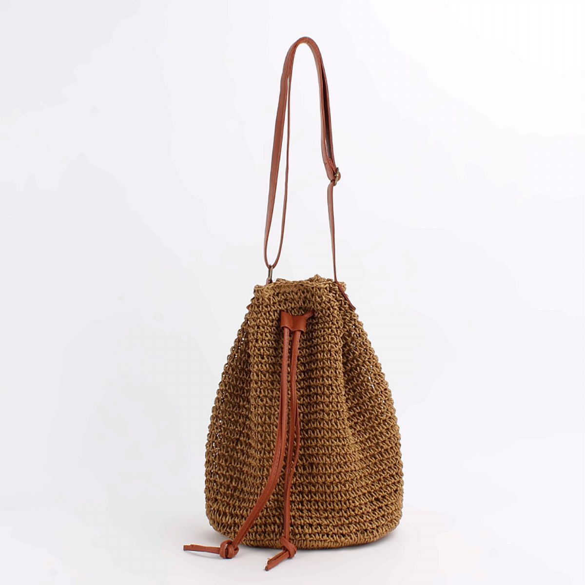 Capri Paper Straw Bucket Bag – view 6