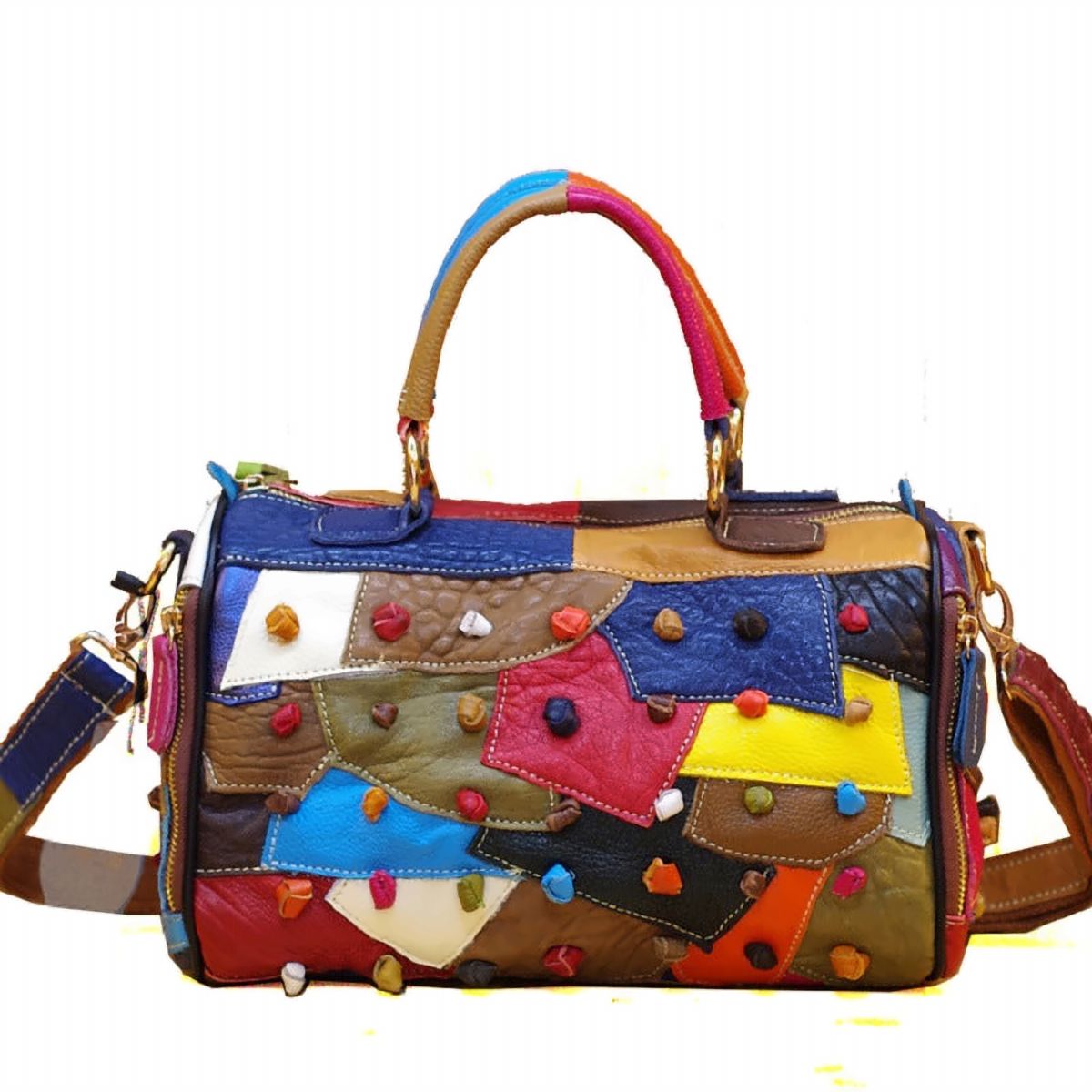 Pebble Contrast Leather Crossbody – view 2