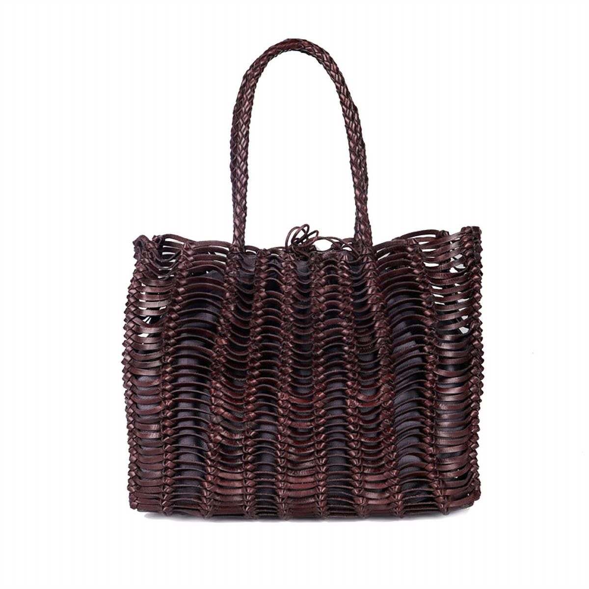 Treccia Woven Leather Shoulder Bag – view 5