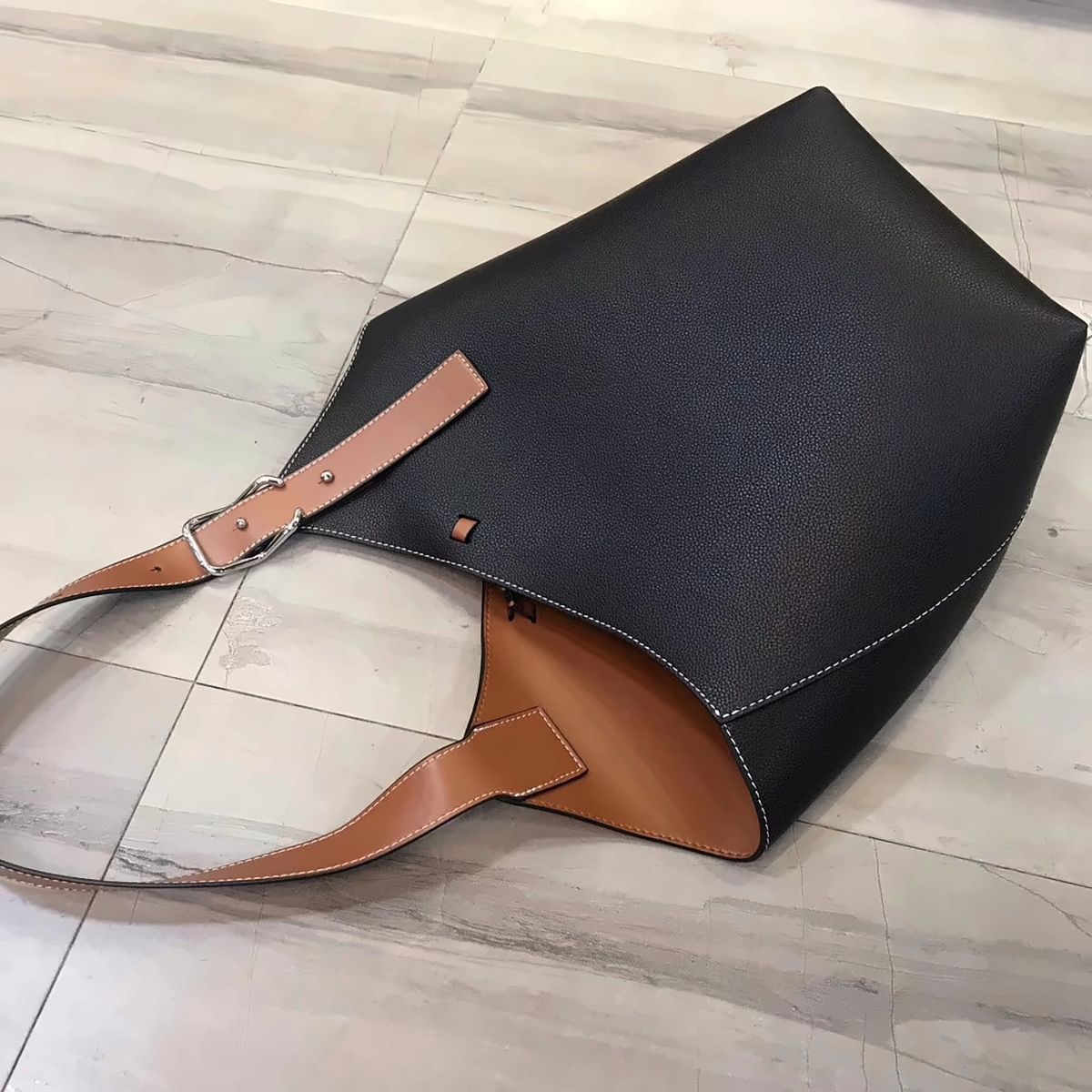 Softline Leather Bucket Crossbody – view 5
