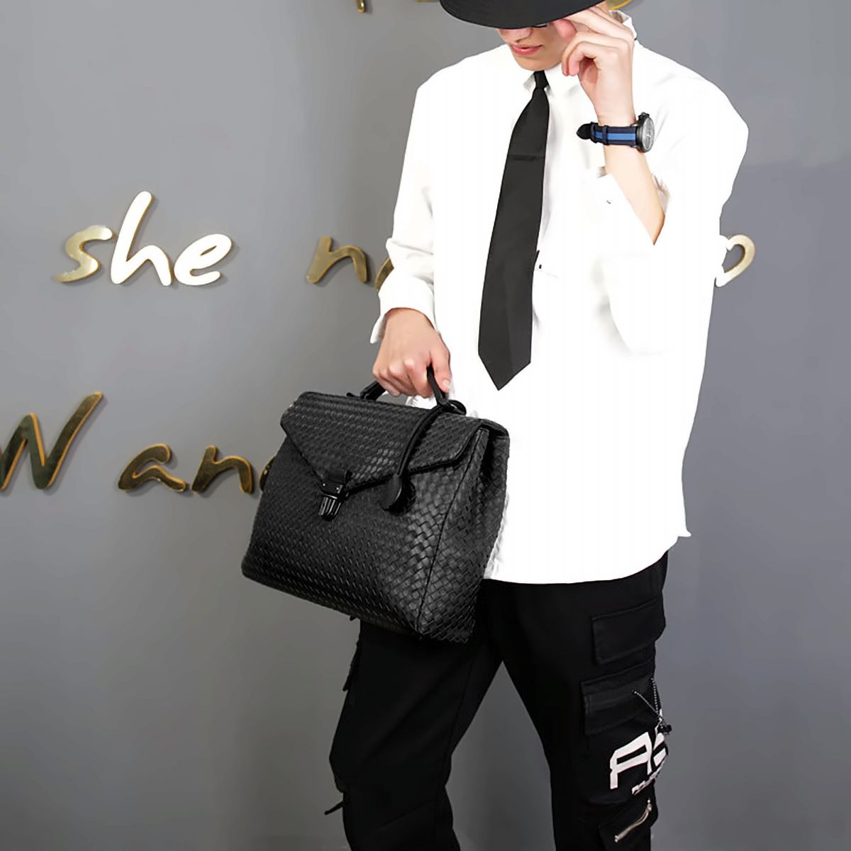 Wexford Men's Woven Flap Bag – view 1