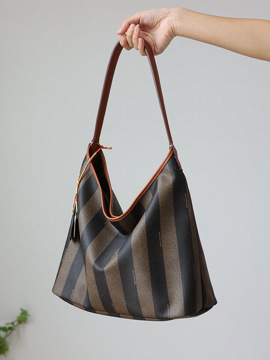 Toscana Striped Leather Shoulder Bag – view 5