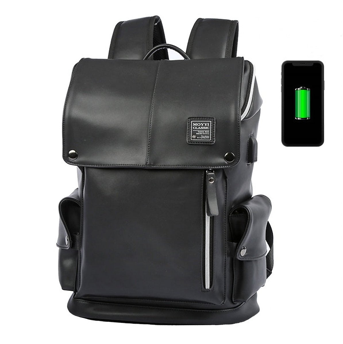 Knox Flap Vegan Leather Backpack – view 5