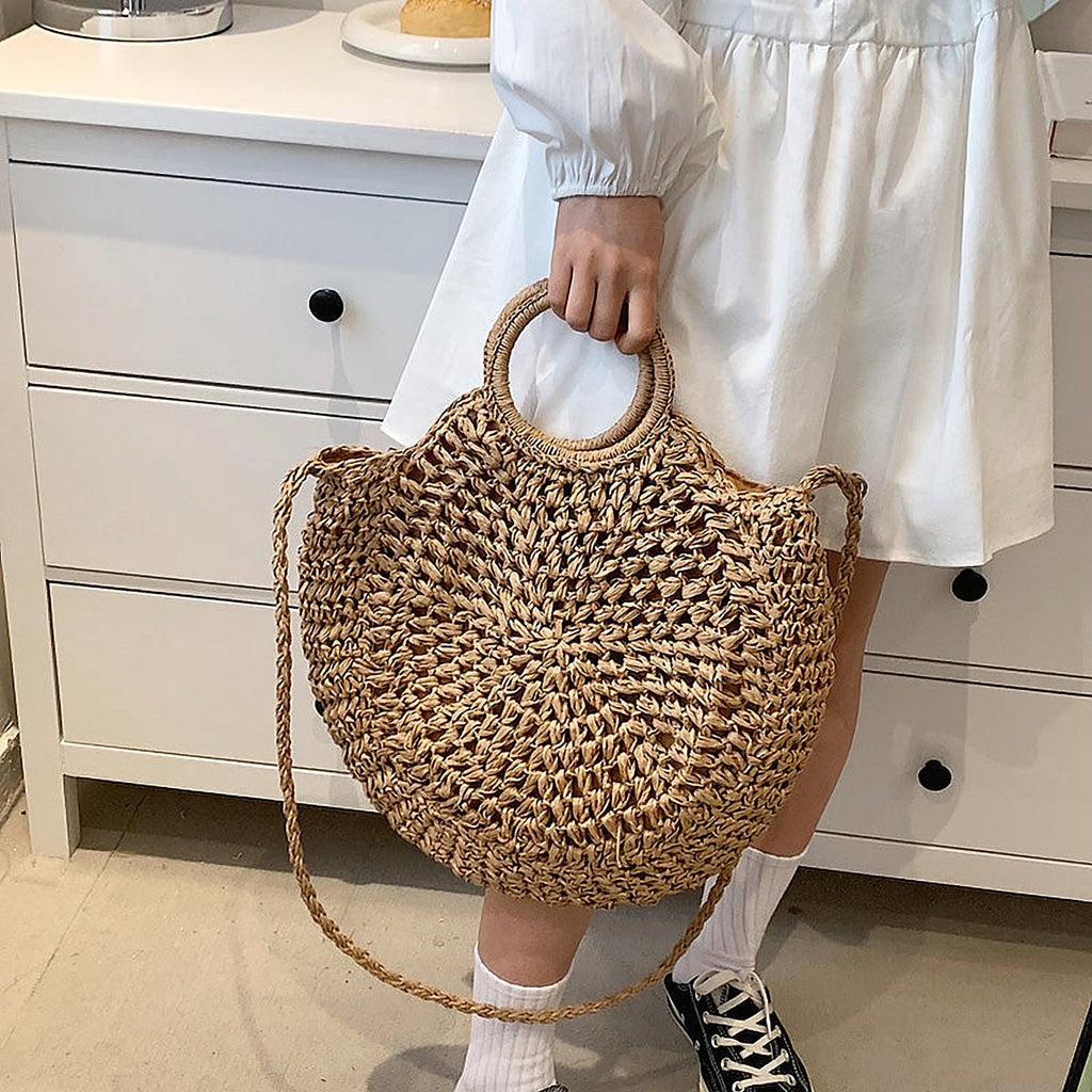 Saffron Woven Straw Shoulder Bag – view 5
