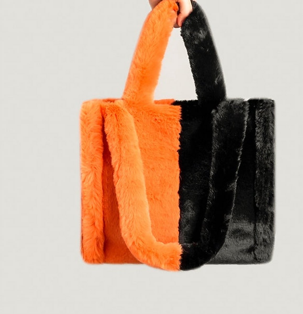 Pomme Contrast Plush Tote Bag – view 5