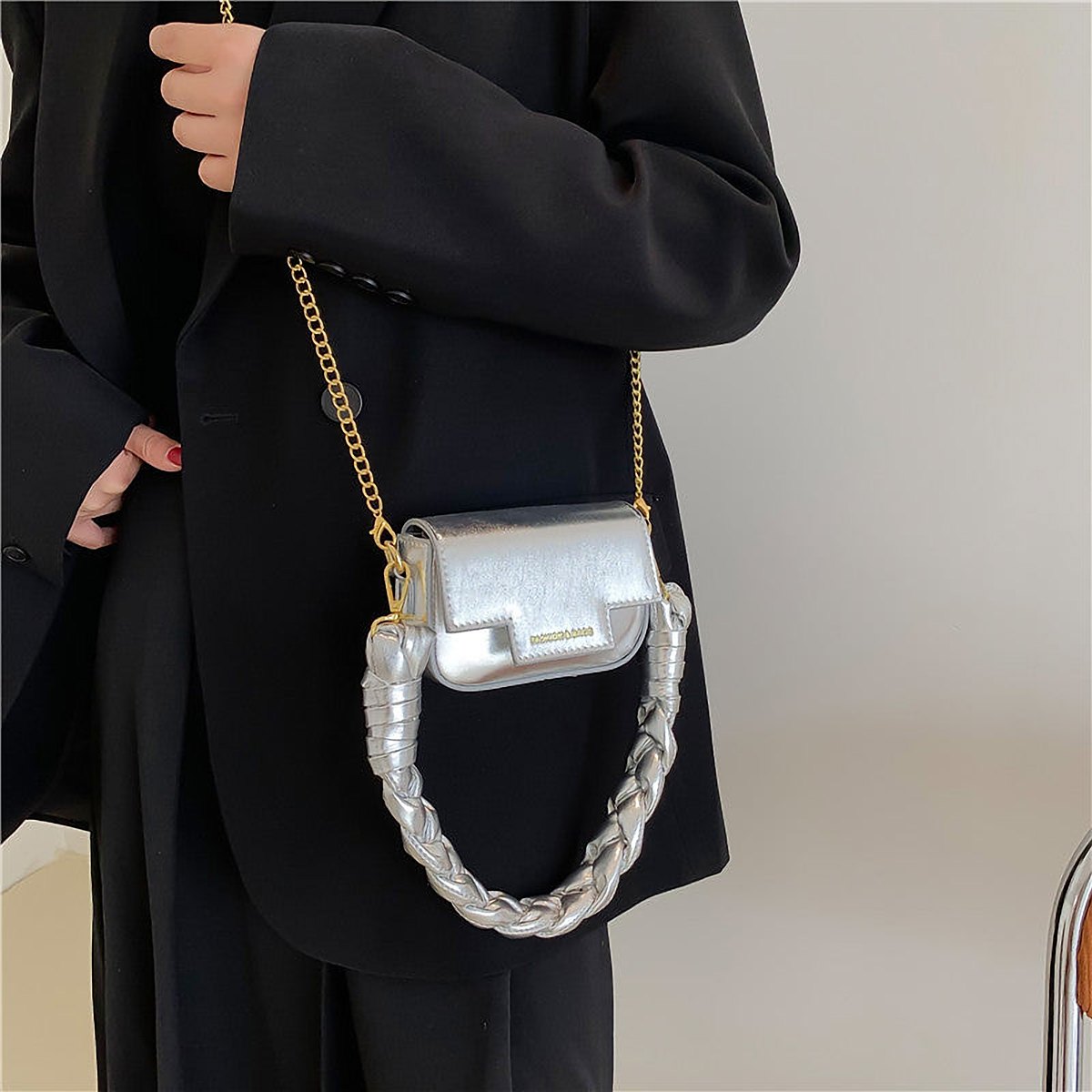 Paloma Vegan Leather Chain Crossbody Bag – view 3