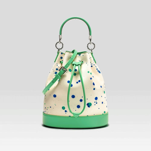 Aurelia Leather Drawstring Bucket Bag – view 1