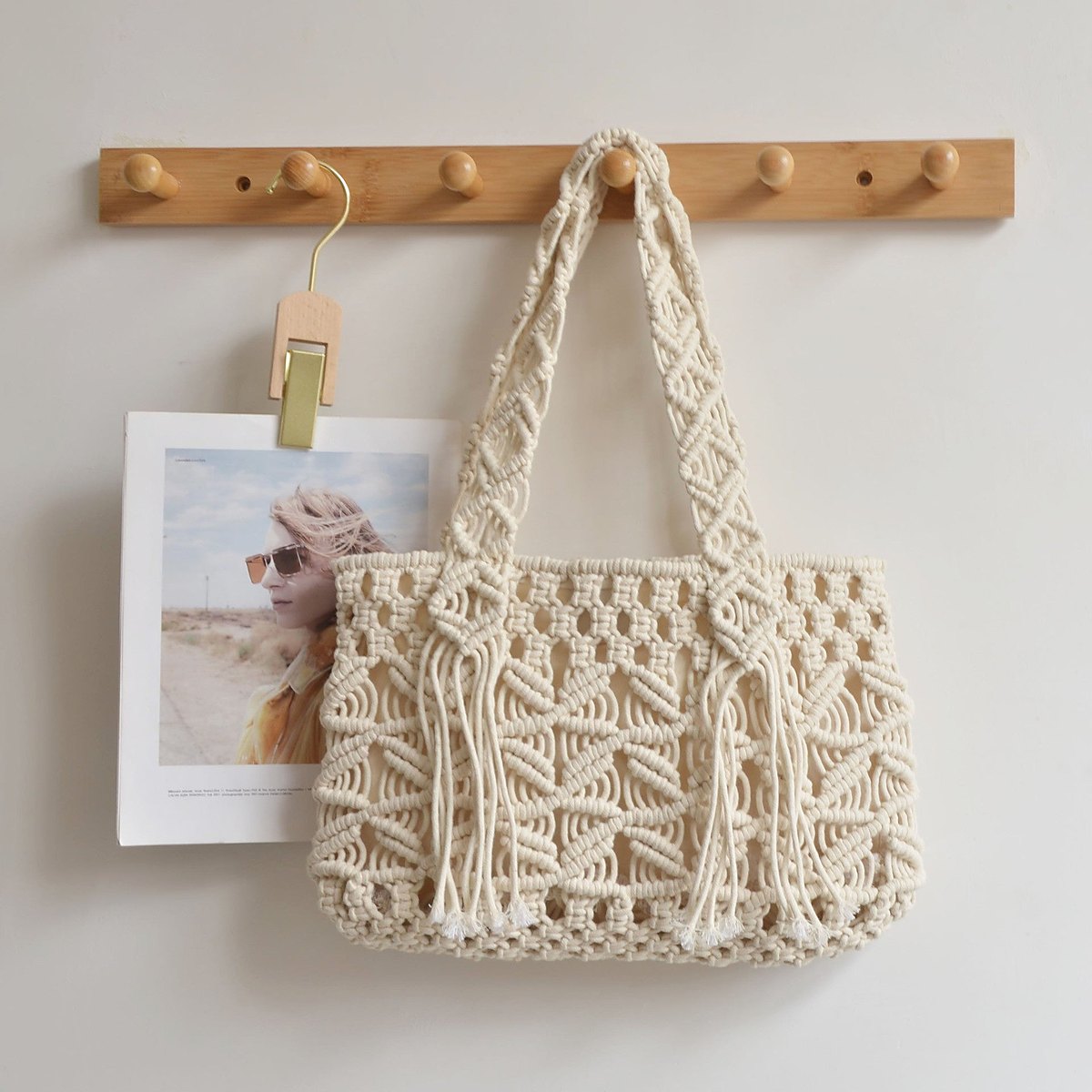Sorrel Woven Cotton Shoulder Bag – view 2