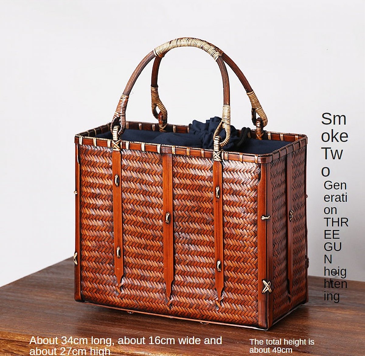 Jardin Woven Bamboo Top Handle Bag – view 7