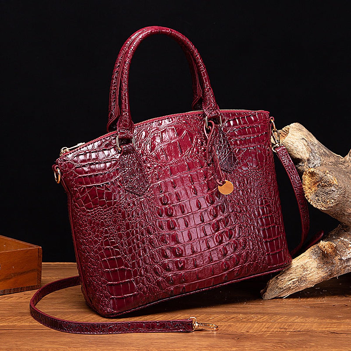 Rialto Croc-Effect Vegan Leather Crossbody Bag – view 30