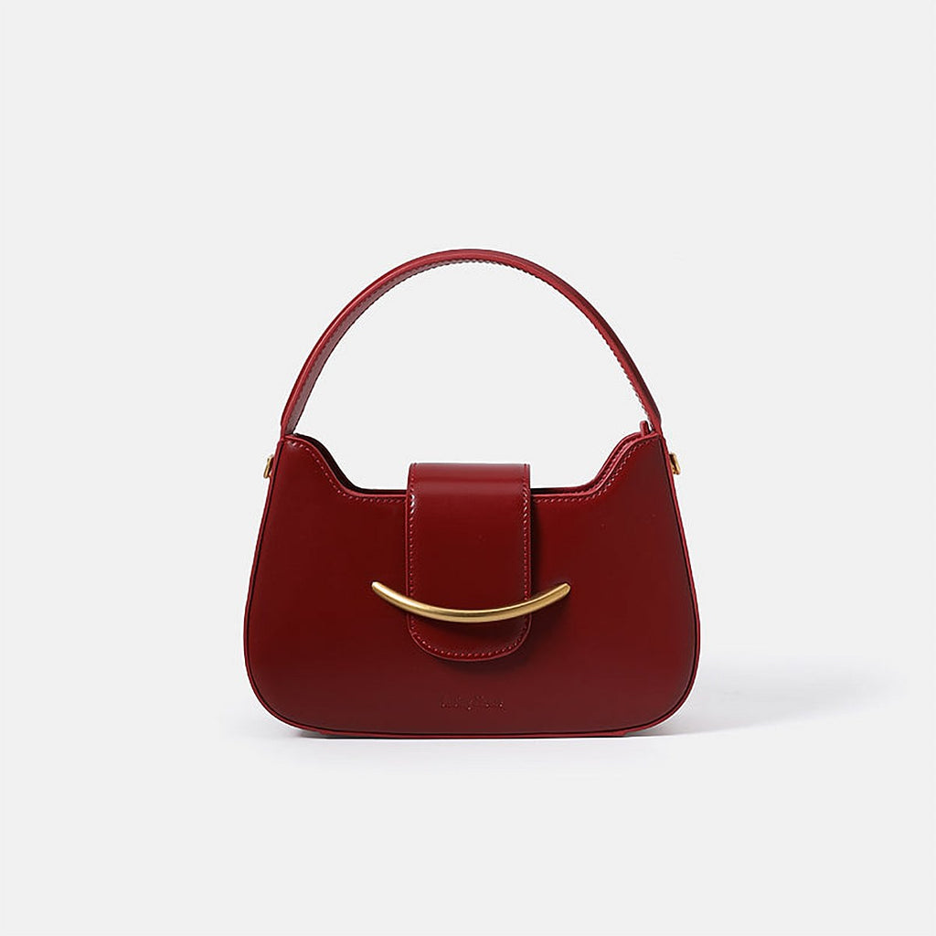 Fiorella Red Leather Top Handle Bag – view 2