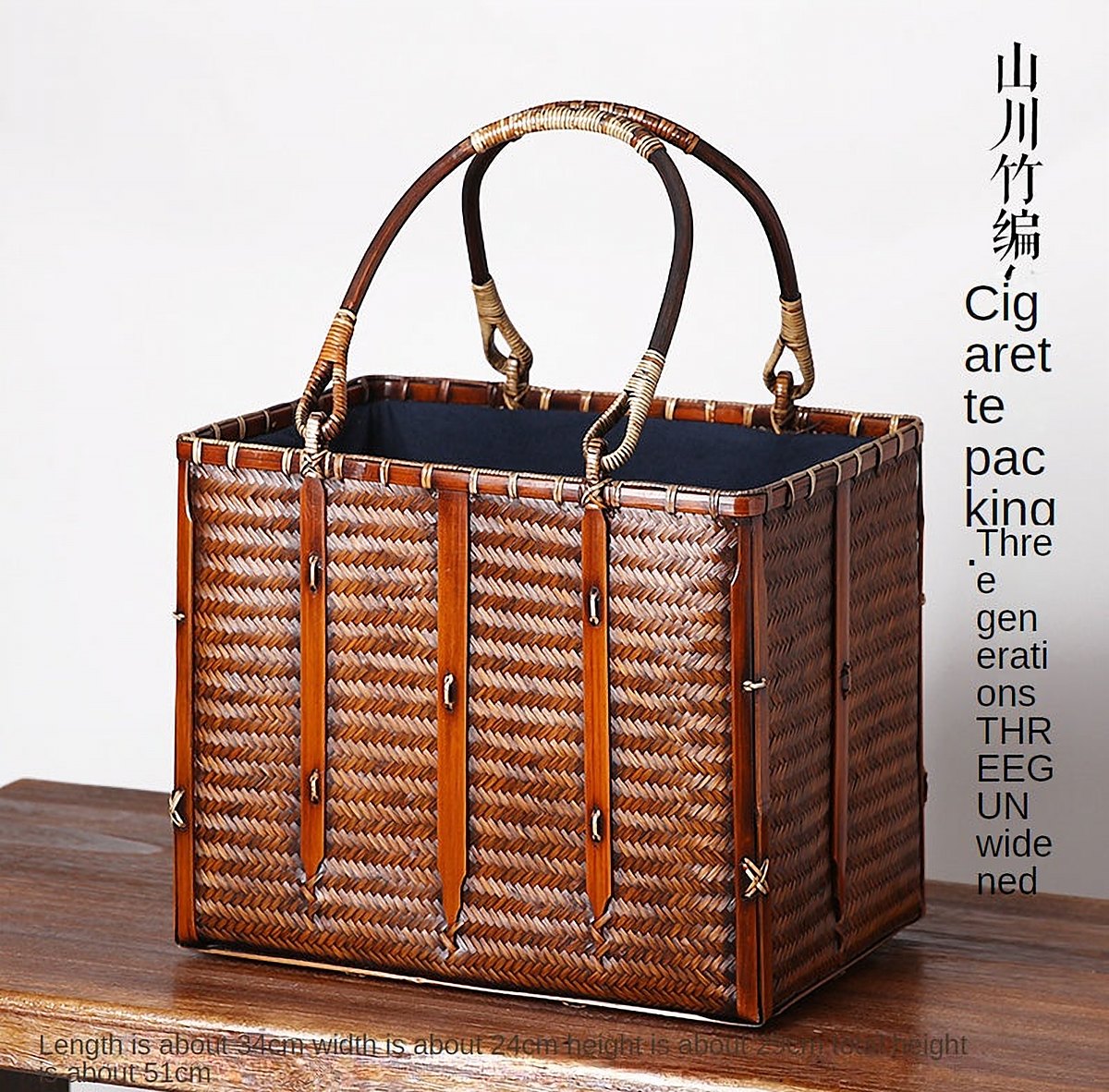 Jardin Woven Bamboo Top Handle Bag – view 11