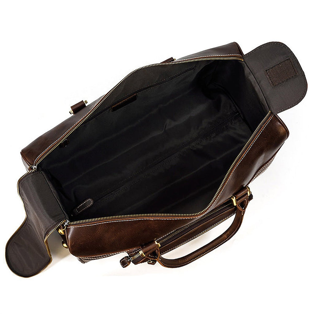 Kasbah Men's Leather Cylinder Weekender – view 3