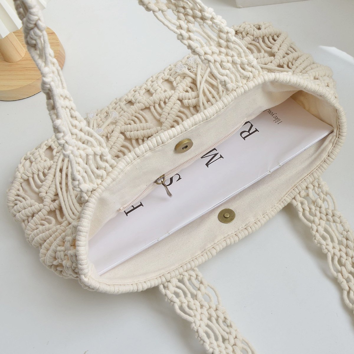 Sorrel Woven Cotton Shoulder Bag – view 4