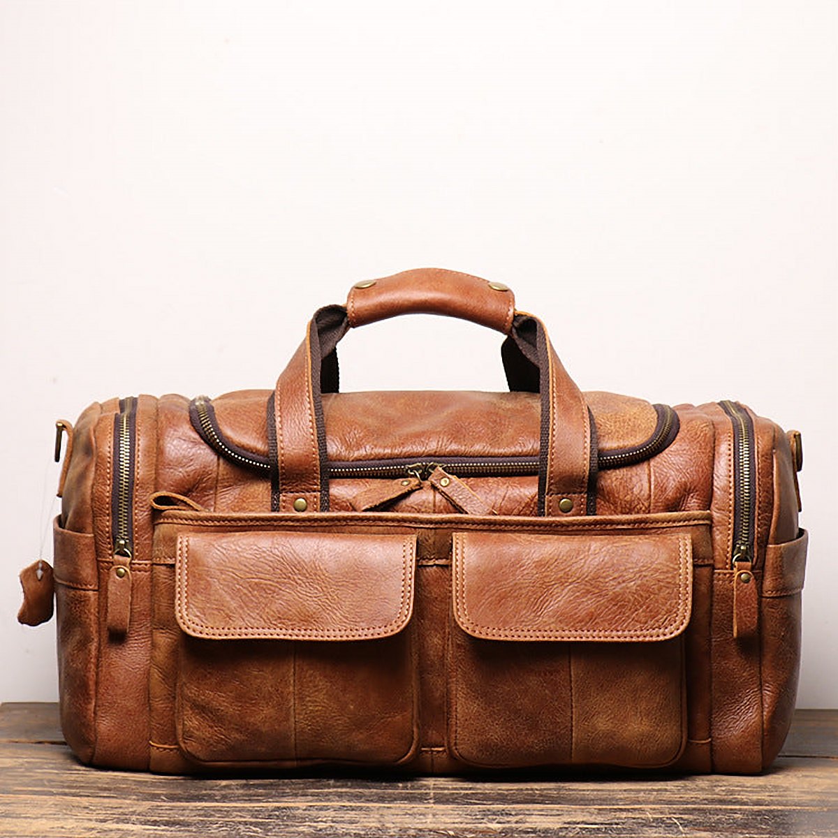 Ludlow Nubuck Leather Weekender – view 4
