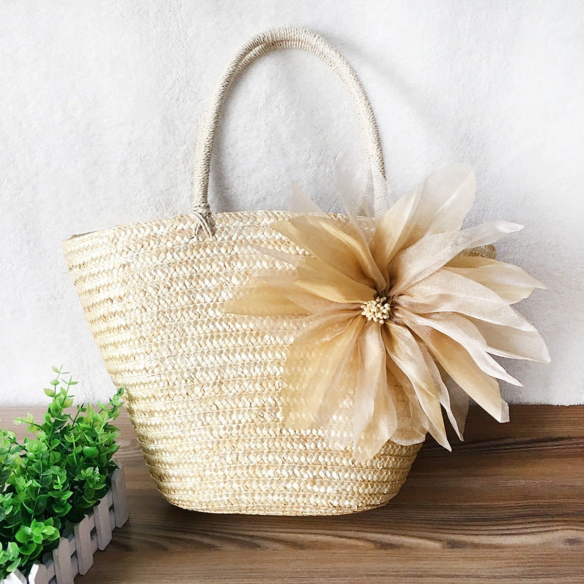 Fiesole Wheat Straw Shoulder Bag – view 8