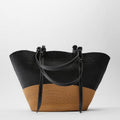 Jubilee Colour-Block Woven Basket Beach Bag – view 1