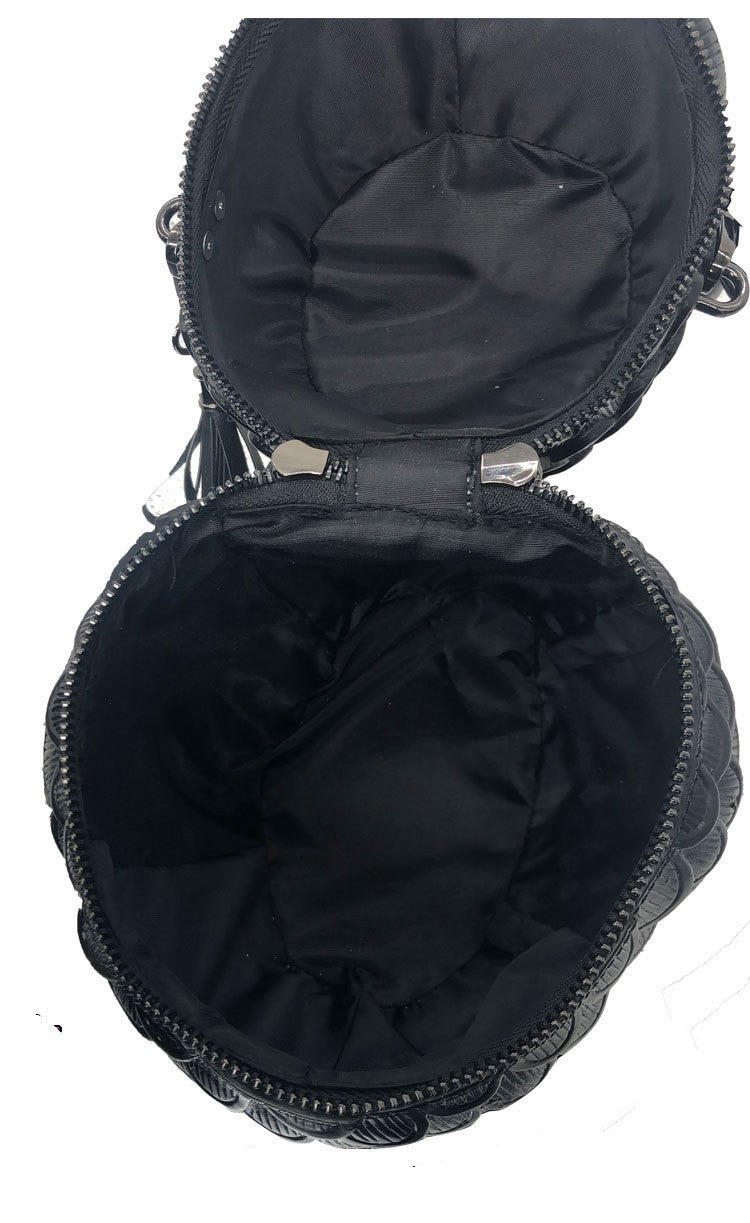Olympia Ostrich-Effect Shoulder Bag – view 2