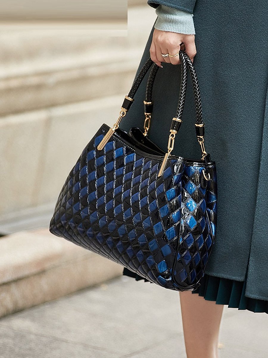 Saskia Blue Leather Shoulder Bag – view 2