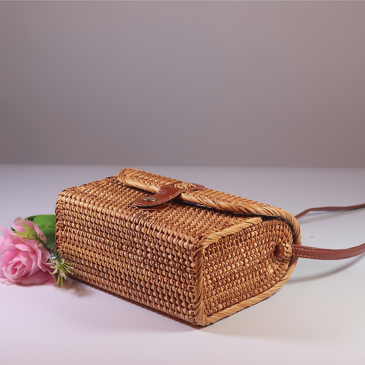 Ithaca Rattan Woven Crossbody Bag – view 5