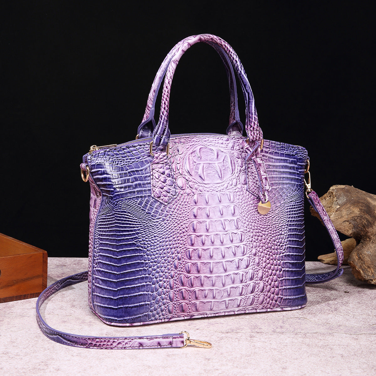 Rialto Croc-Effect Vegan Leather Crossbody Bag – view 35