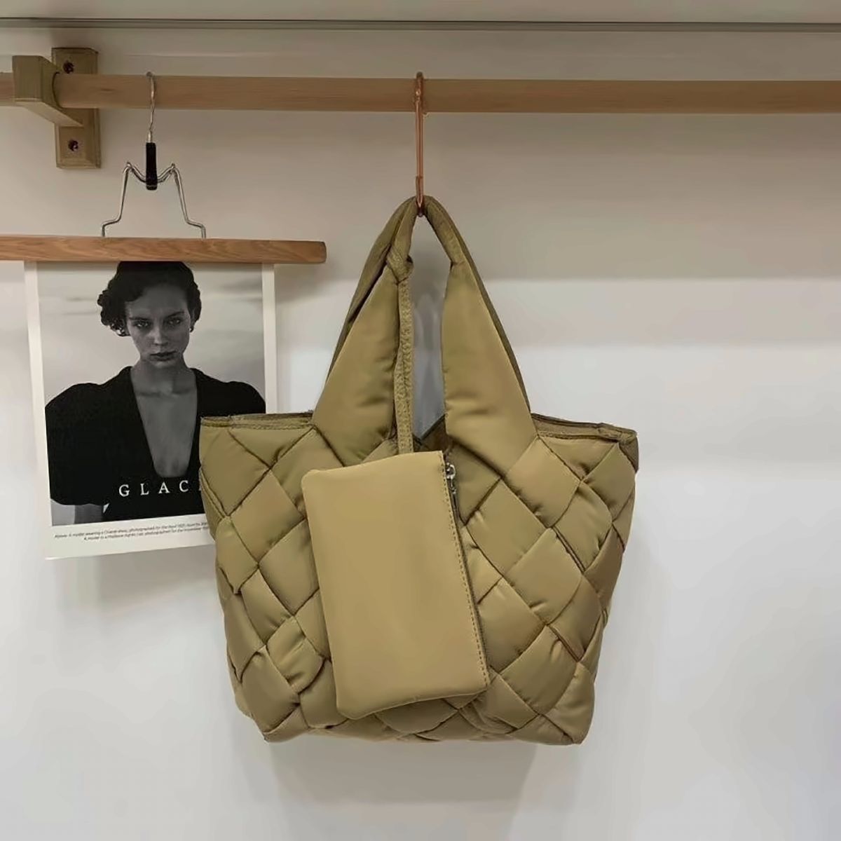 Lattice Woven Canvas Tote – view 6