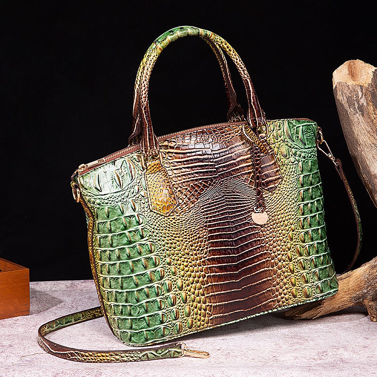 Rialto Croc-Effect Vegan Leather Crossbody Bag – view 13