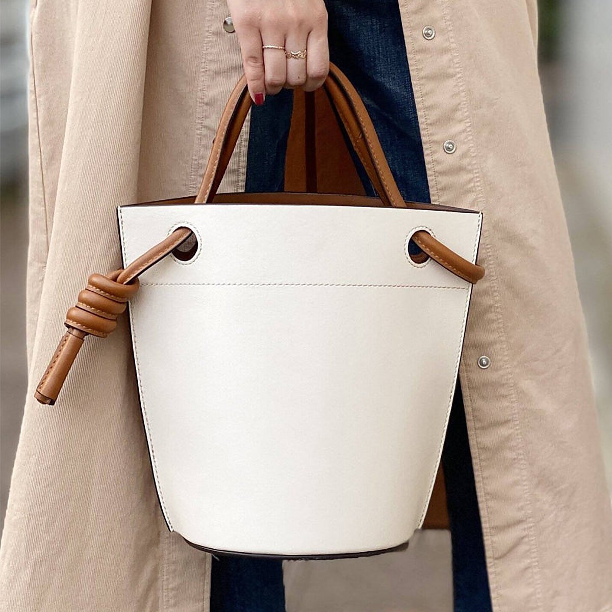 Noemi Knot Vegan Leather Bucket Bag – view 4