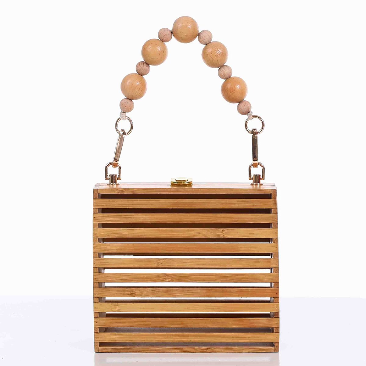 Pavia Woven Bamboo Basket Bag – view 4