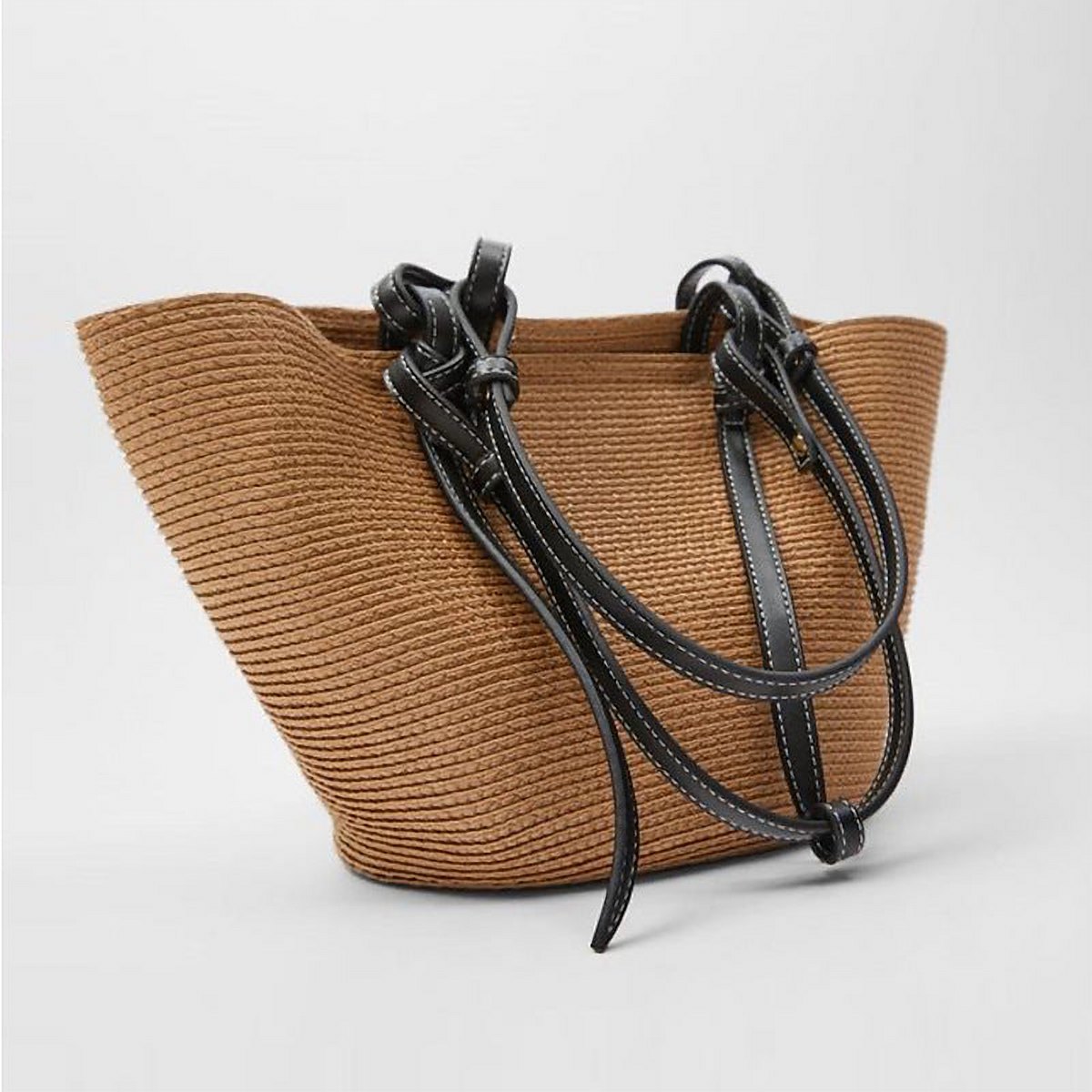 Jubilee Colour-Block Woven Basket Beach Bag – view 3