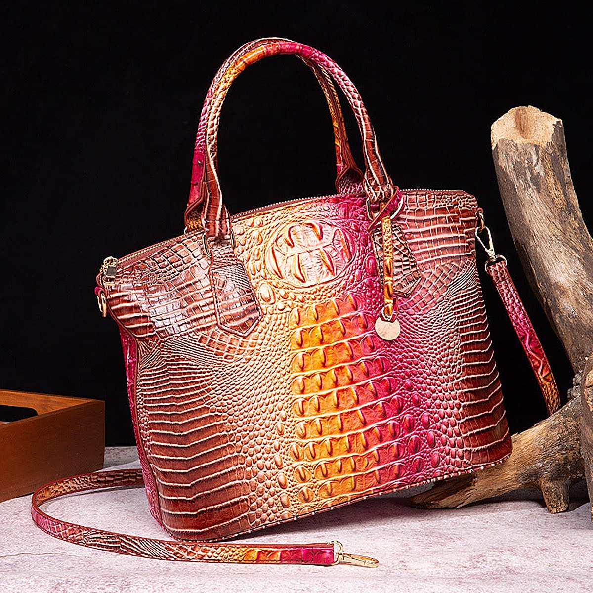 Rialto Croc-Effect Vegan Leather Crossbody Bag – view 14