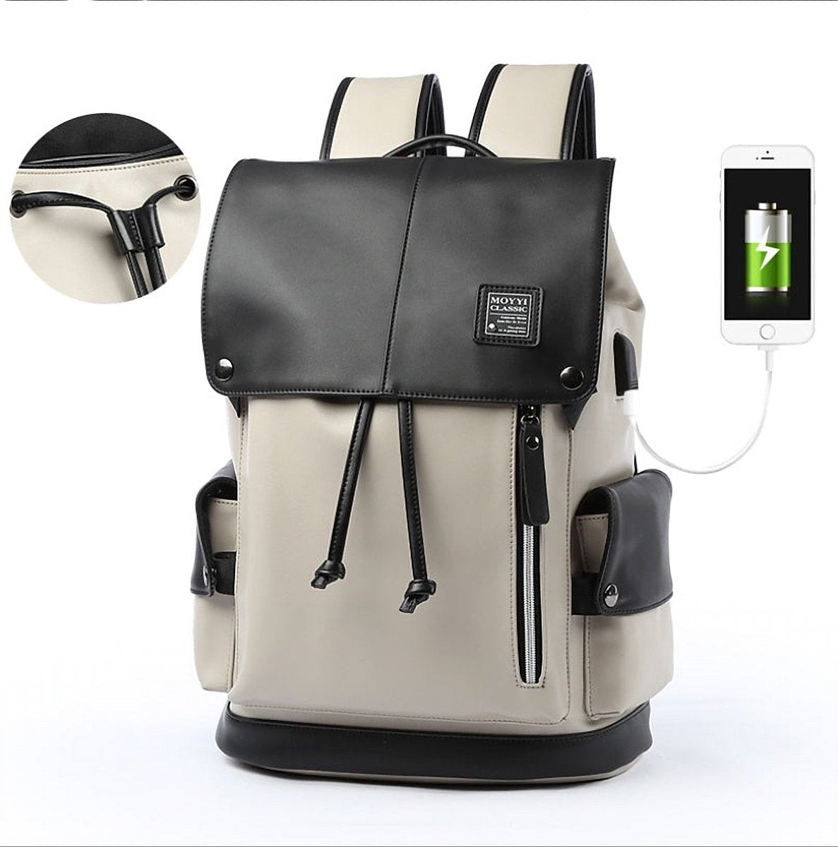 Knox Flap Vegan Leather Backpack – view 11