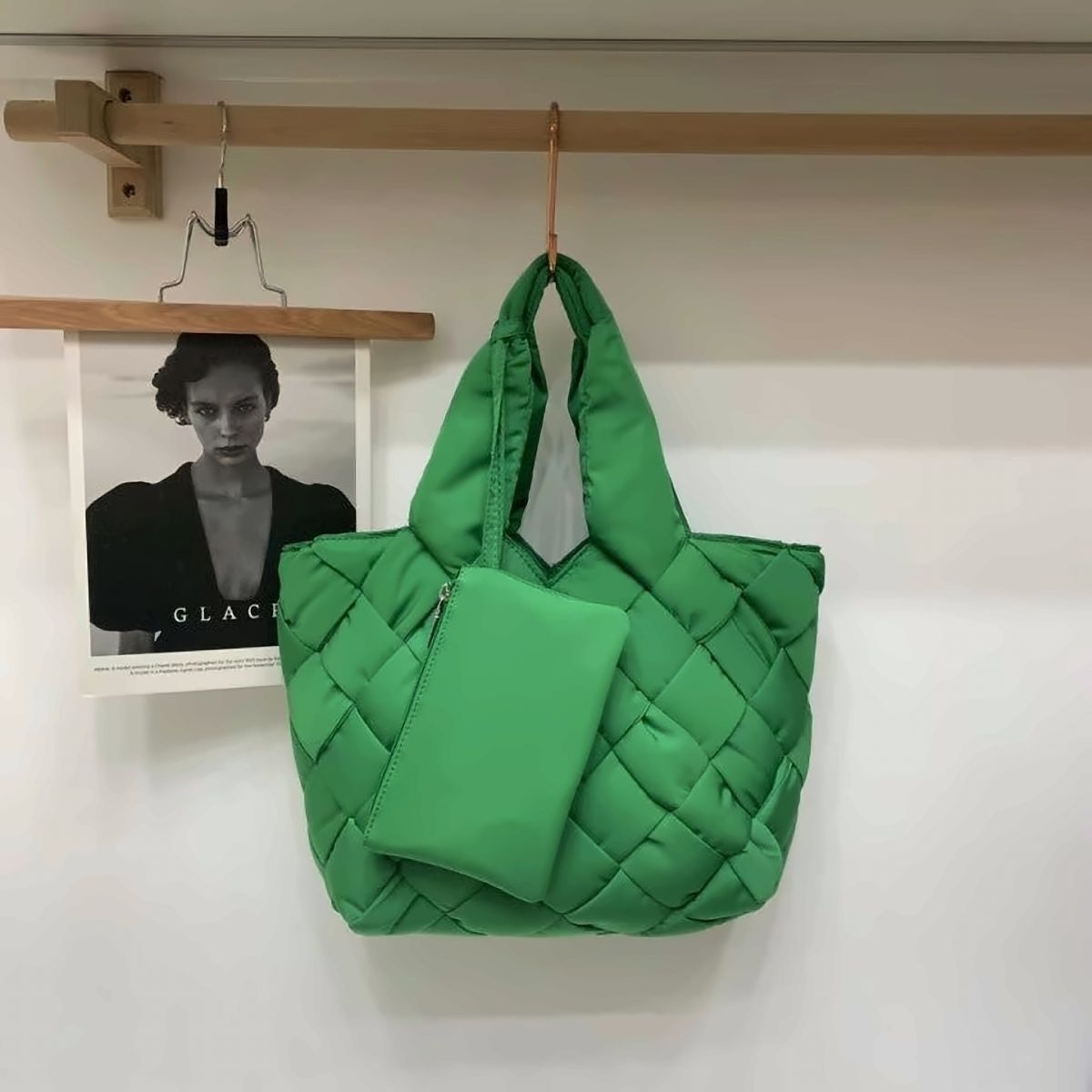 Lattice Woven Canvas Tote – view 2