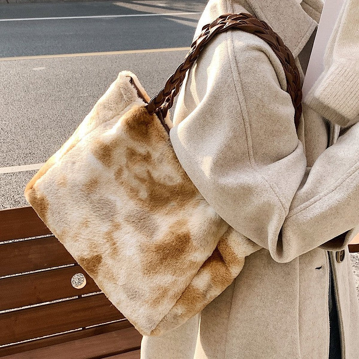 Talia Floral Knit Top Handle Bag – view 1