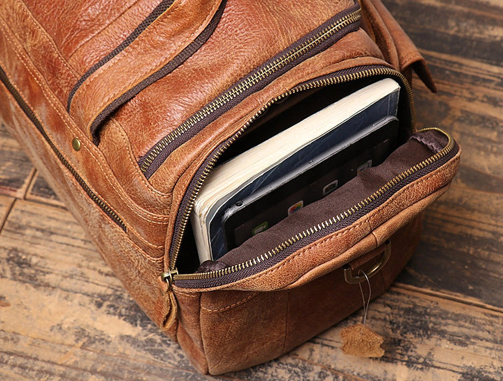 Ludlow Nubuck Leather Weekender – view 6