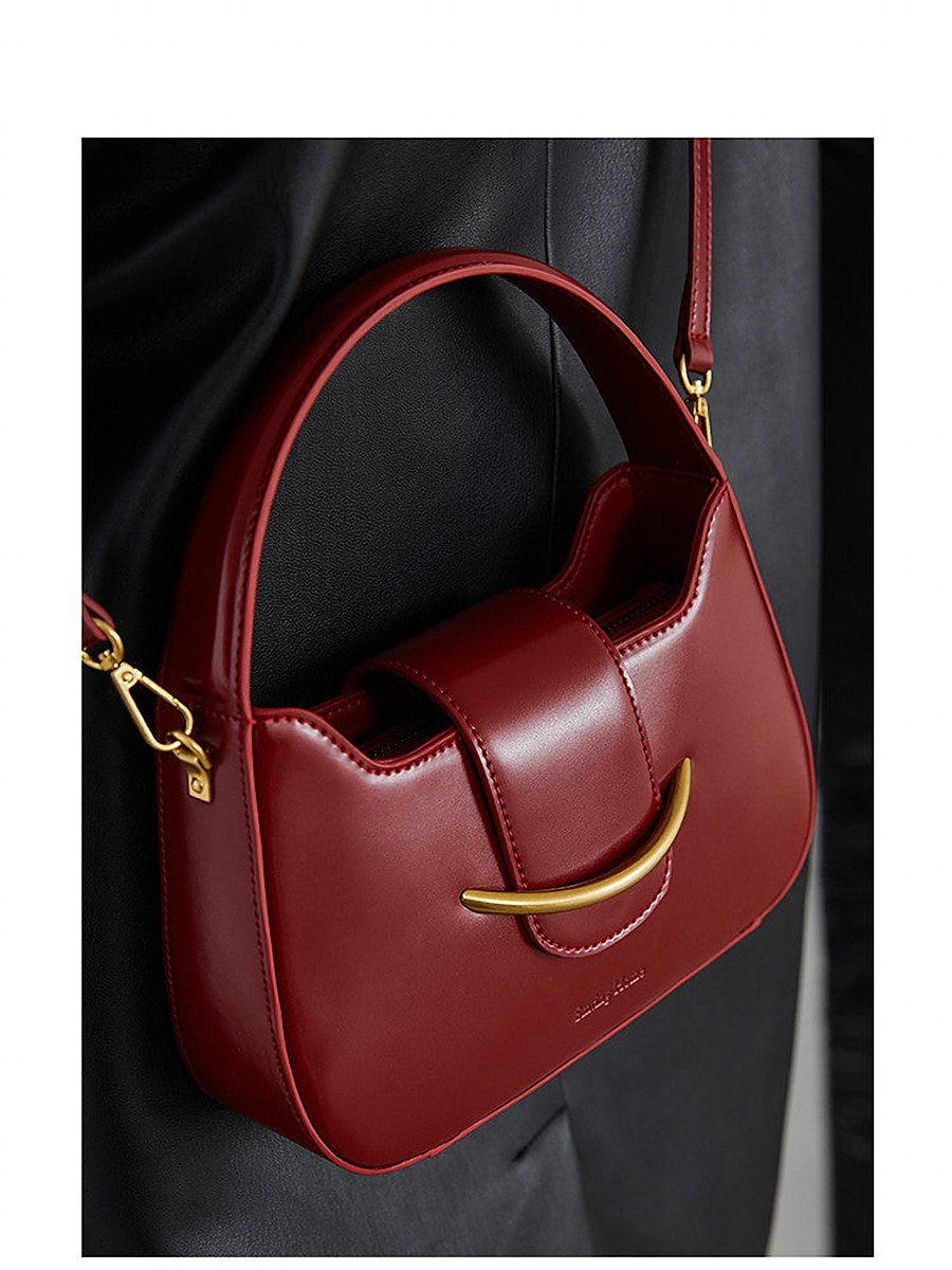 Fiorella Red Leather Top Handle Bag – view 6