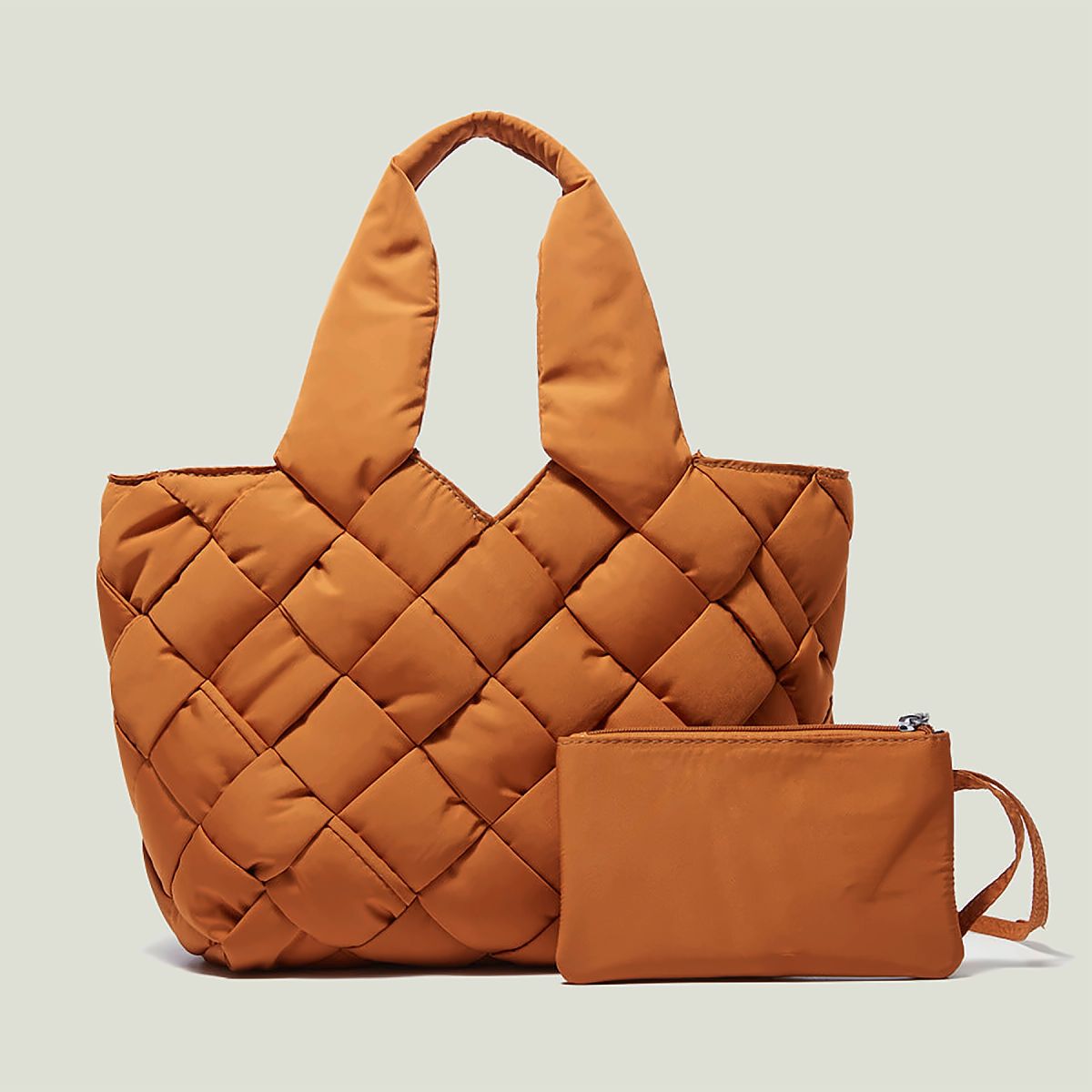 Lattice Woven Canvas Tote – view 1