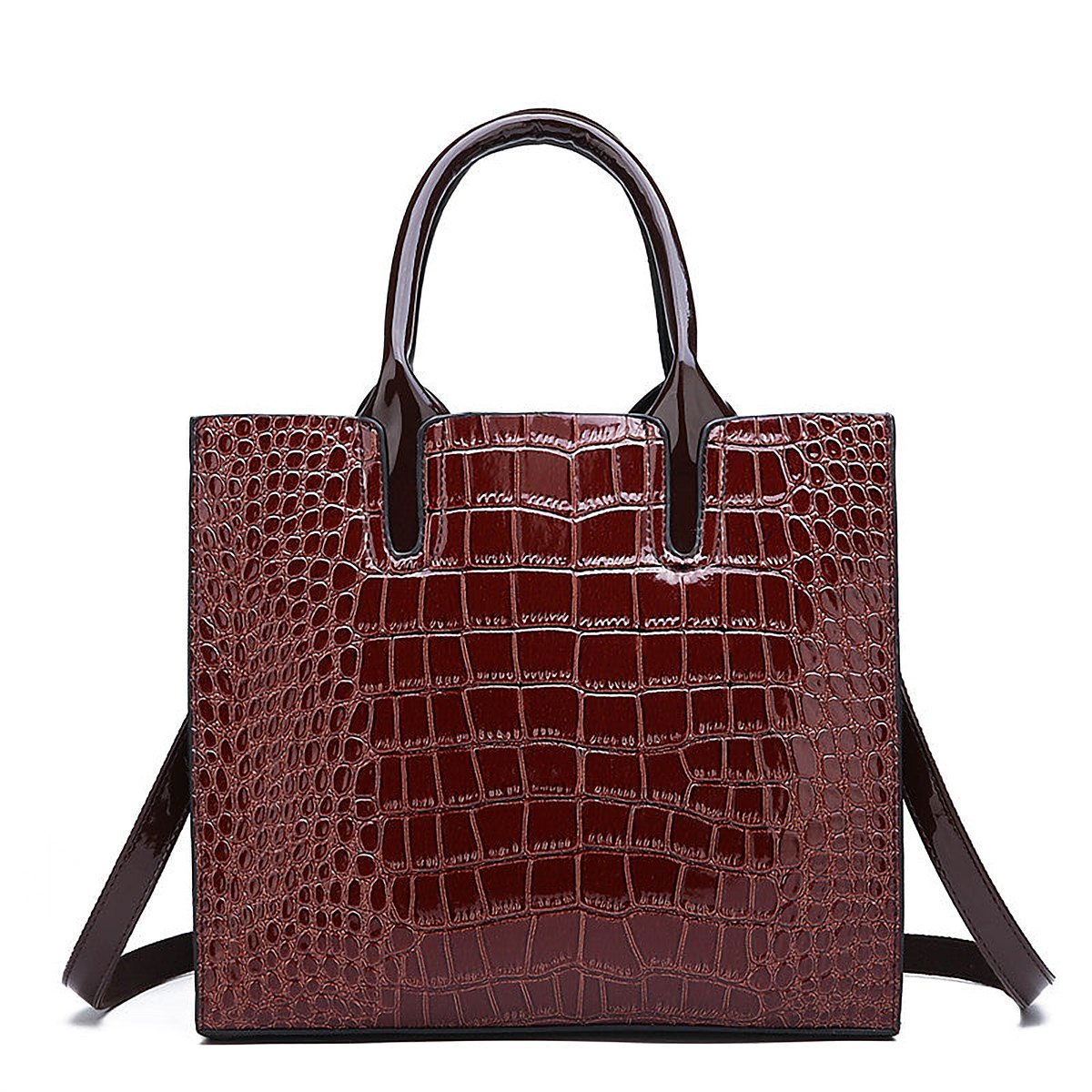 Tamsin Croc-Effect Vegan Leather Shoulder Bag – view 5