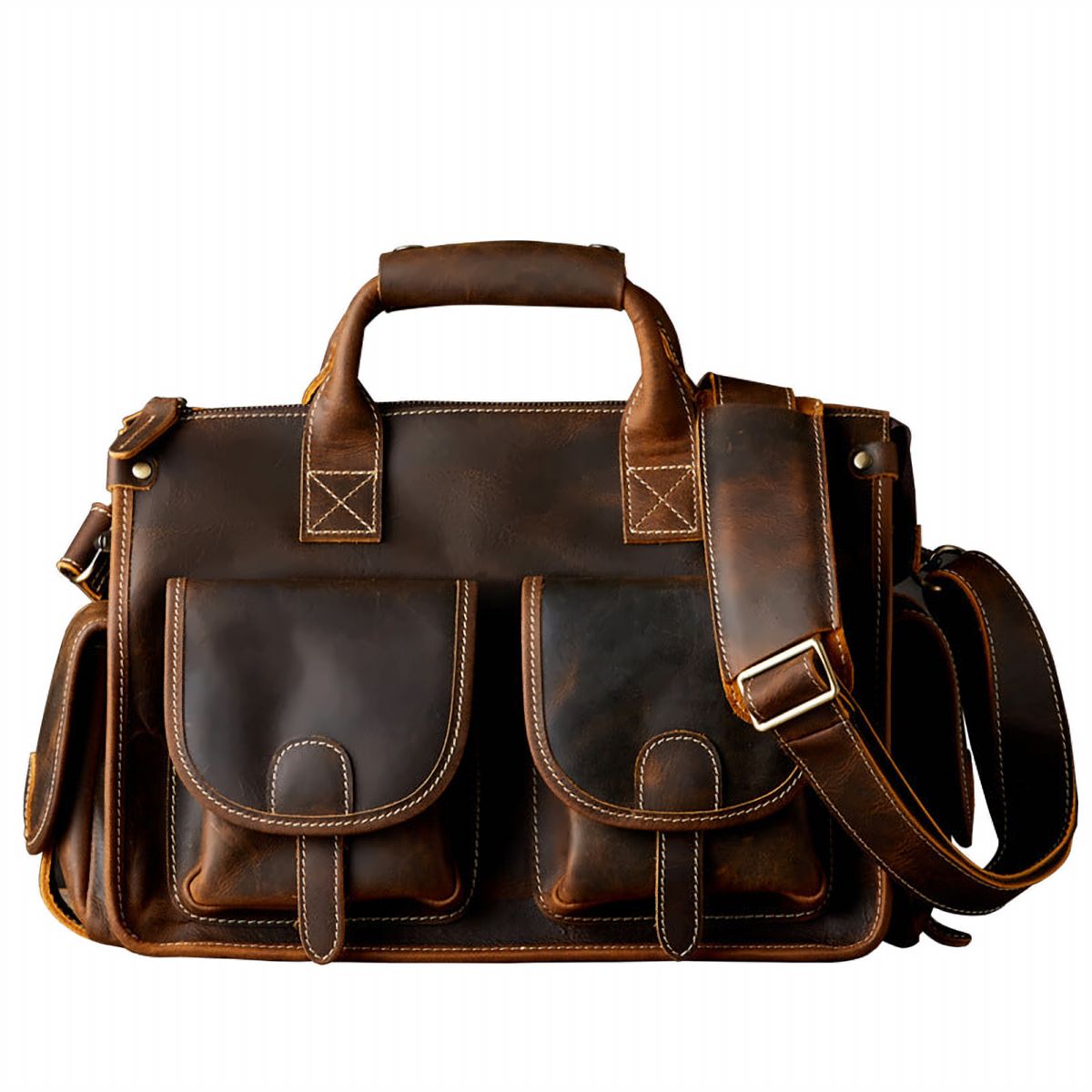 Courier Men's Leather Briefcase Bag – view 2