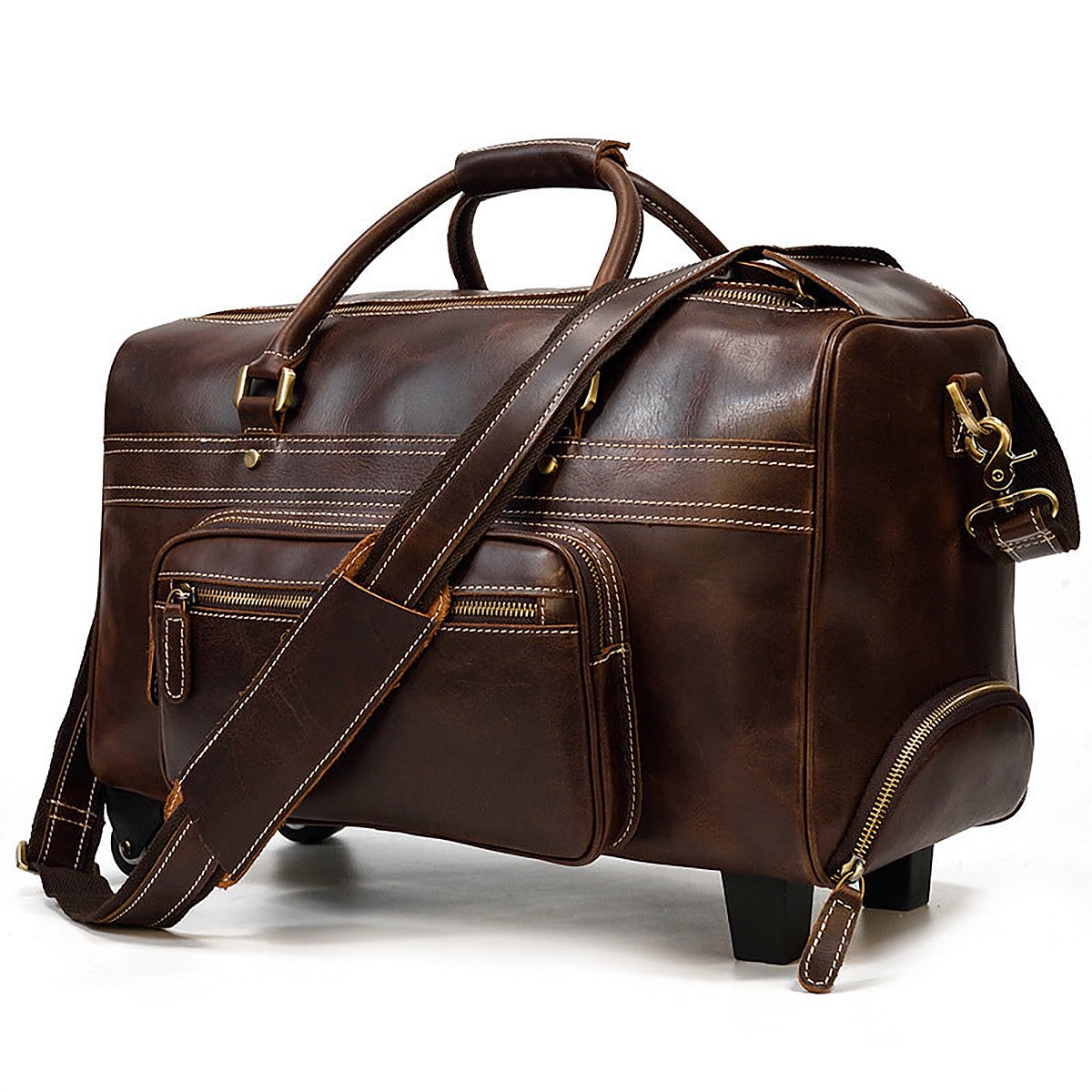 Kasbah Men's Leather Cylinder Weekender – view 2
