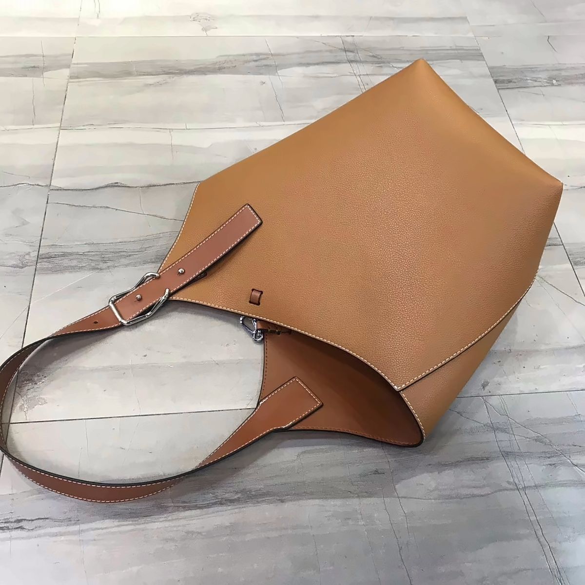 Softline Leather Bucket Crossbody – view 2