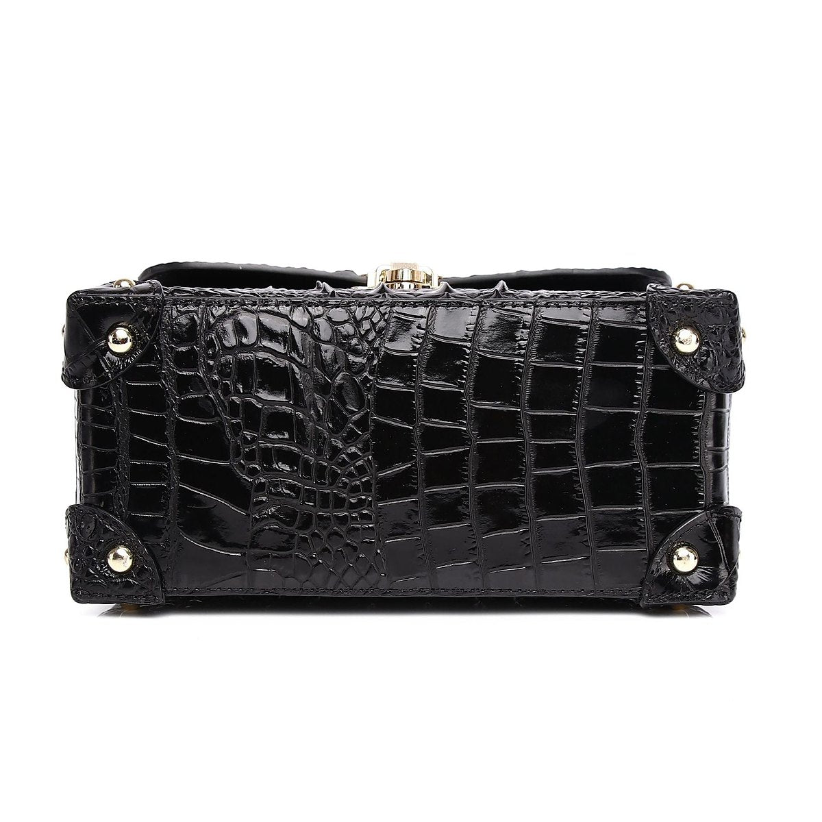 Onyx Croc-Effect Crossbody Bag – view 4