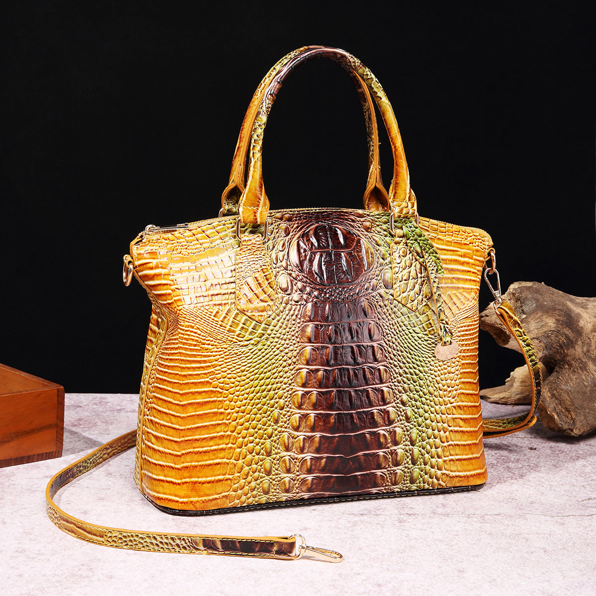 Rialto Croc-Effect Vegan Leather Crossbody Bag – view 27